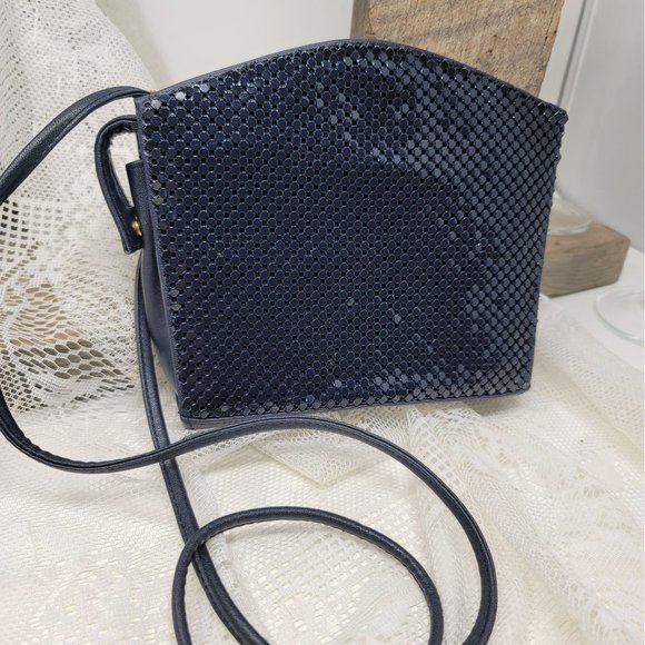 Whiting Davis Black Metal Mesh Evening Bag Vintage - Picture 3 of 10